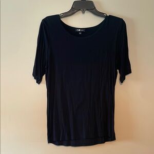 Black Short Sleeve Tee Essential Top